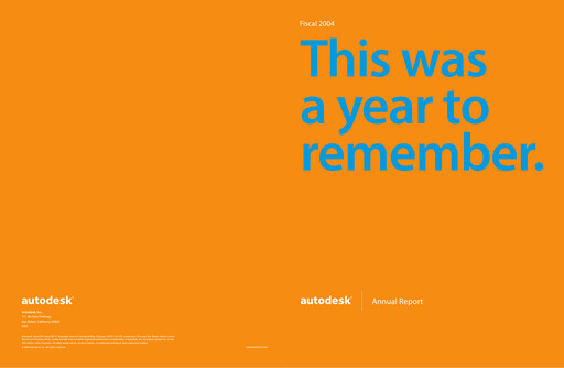 Vorschaubild Autodesk Jahresbericht 2004