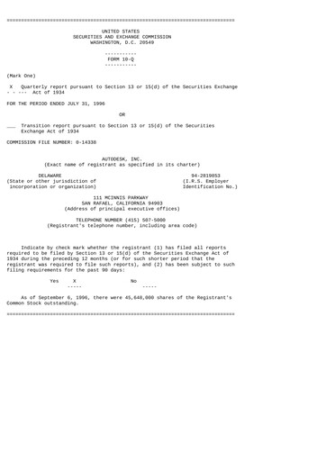 Miniature Autodesk Rapport trimestriel 1997-q2