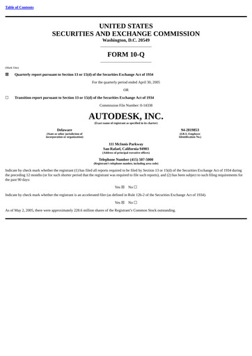 Miniature Autodesk Rapport trimestriel 2006-q1