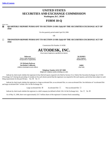 Miniature Autodesk Rapport trimestriel 2007-q1