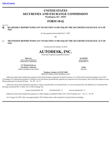 Miniature Autodesk Rapport trimestriel 2008-q2
