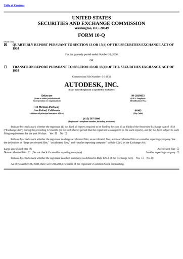 Miniature Autodesk Rapport trimestriel 2009-q3