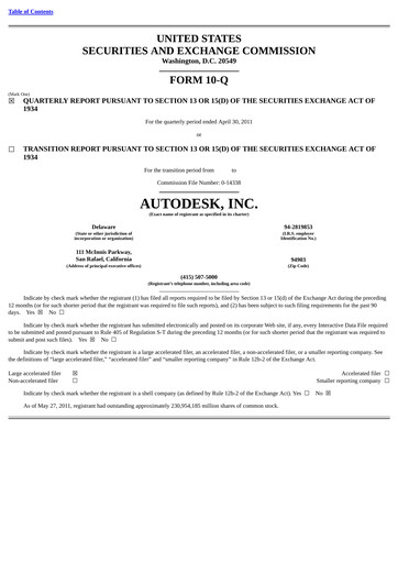 Miniature Autodesk Rapport trimestriel 2012-q1