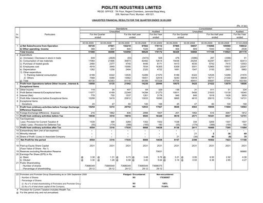 Thumbnail Pidilite Quarterly Report 2009-q2