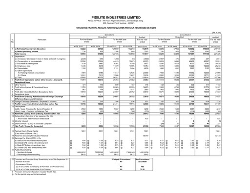 Thumbnail Pidilite Quarterly Report 2010-q2