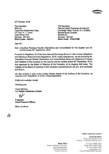 Thumbnail Pidilite Quarterly Report 2018-q2