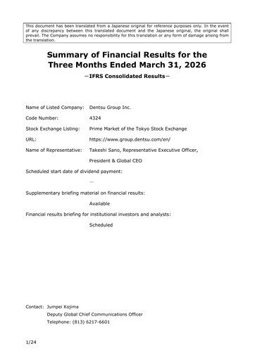 Thumbnail Dentsu Quarterly Report 2026-q1