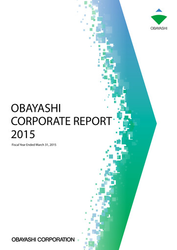 Thumbnail Obayashi Annual Report fy2015