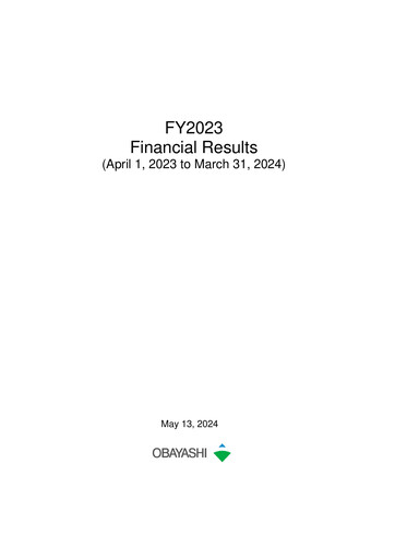 Miniature Obayashi Rapport financier 2023