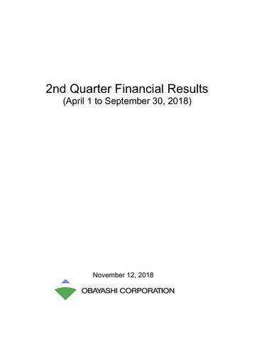 Miniature Obayashi Rapport semestriel 2018-h1