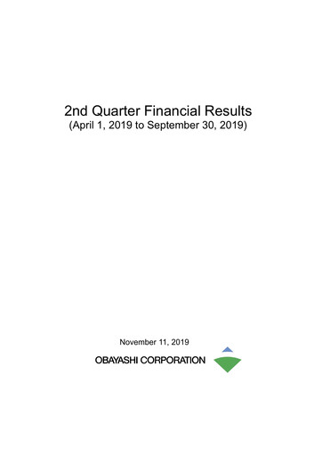 Miniature Obayashi Rapport semestriel 2019-h1