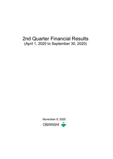 Miniature Obayashi Rapport semestriel 2020-h1