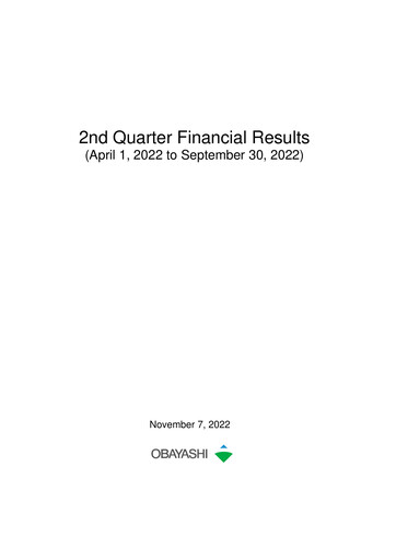 Miniature Obayashi Rapport semestriel 2022-h1