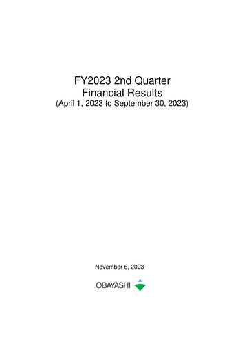 Miniature Obayashi Rapport semestriel 2023-h1