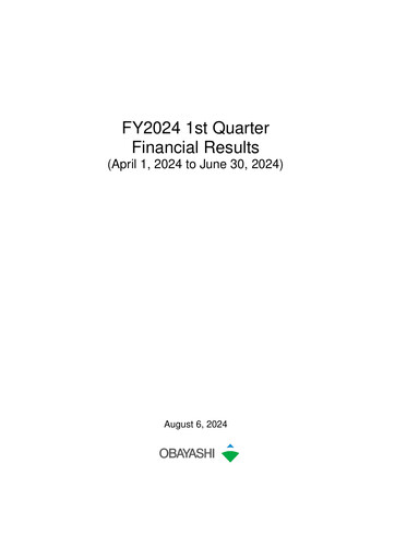 Miniature Obayashi Rapport trimestriel 2024-q1