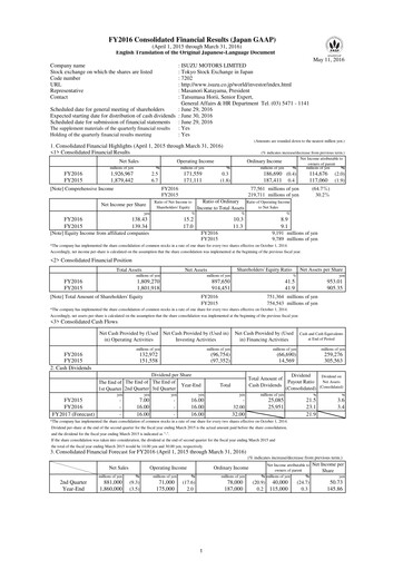Thumbnail Isuzu Financial Statement fy2016