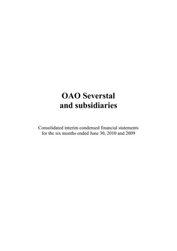 Thumbnail Severstal Financial Statement 2010-h1