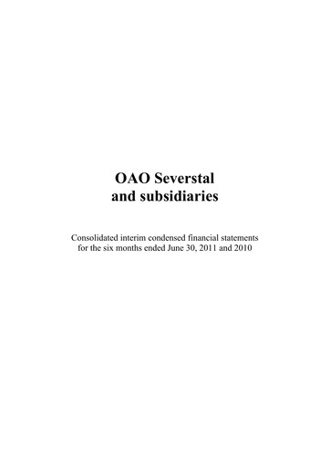 Thumbnail Severstal Financial Statement 2011-h1