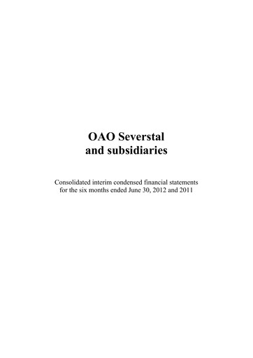 Thumbnail Severstal Financial Statement 2012-h1