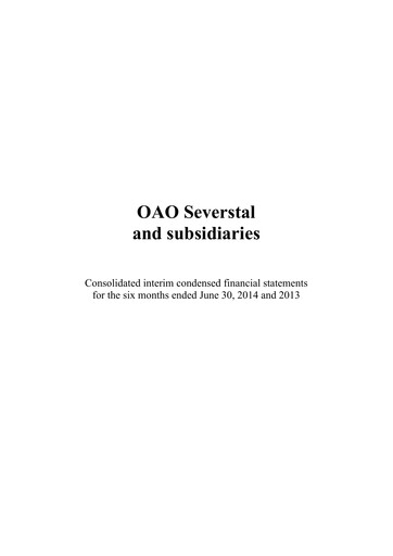 Thumbnail Severstal Financial Statement 2014-h1