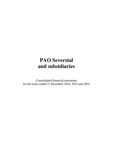 Thumbnail Severstal Financial Statement 2016