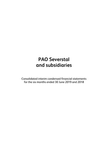 Thumbnail Severstal Financial Statement 2019-h1