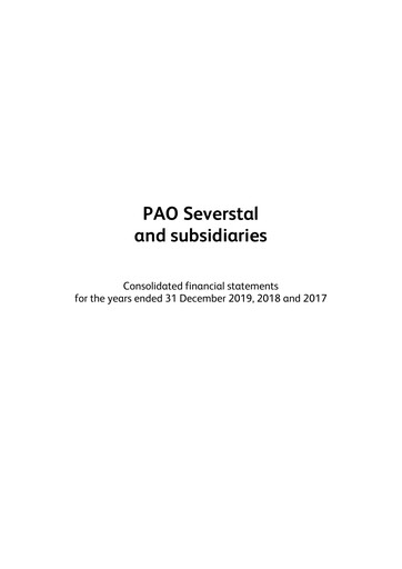 Thumbnail Severstal Financial Statement 2019