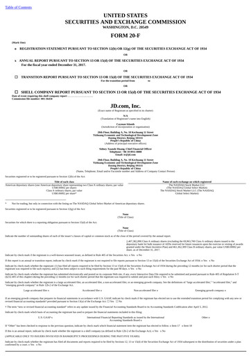 Vorschaubild JD.com Jahresbericht 2017