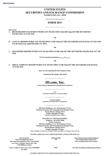 Vorschaubild JD.com Jahresbericht 2022