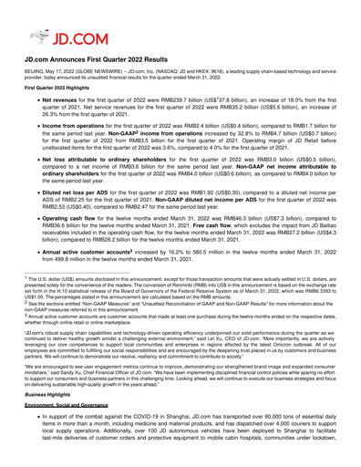 Vorschaubild JD.com Quartalsbericht 2022-q1