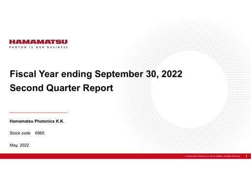 Thumbnail Hamamatsu
 Quarterly Report 2022-q2