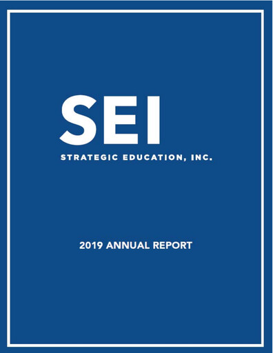 Thumbnail Strategic Education
 Annual Report fy2019