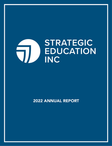 Thumbnail Strategic Education
 Annual Report fy2022