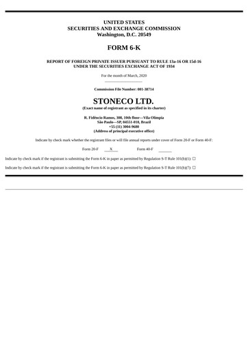 Thumbnail StoneCo Financial Statement 2019