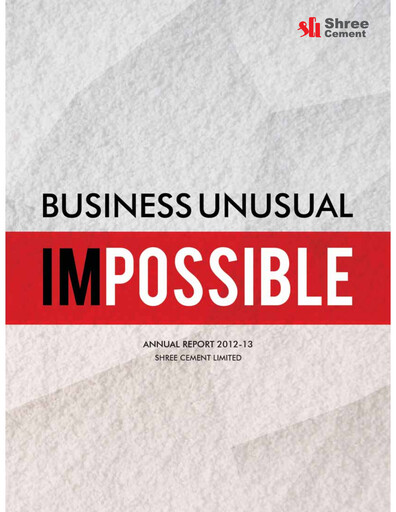 Thumbnail Shree Cement
 Annual Report 2012-2013