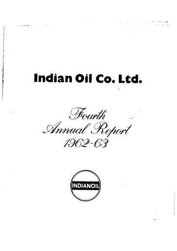 Thumbnail Indian Oil Annual Report 1962-1963