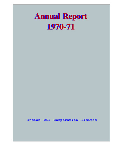 Thumbnail Indian Oil Annual Report 1970-1971