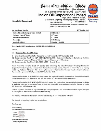 Thumbnail Indian Oil Quarterly Report 2025-q2