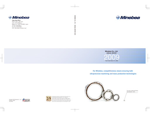 Thumbnail MinebeaMitsumi
 Annual Report 2009