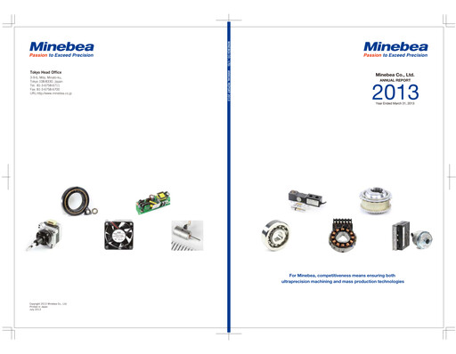 Thumbnail MinebeaMitsumi
 Annual Report 2013