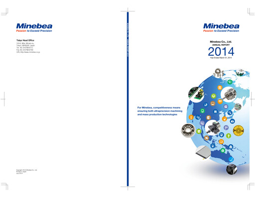 Thumbnail MinebeaMitsumi
 Annual Report 2014