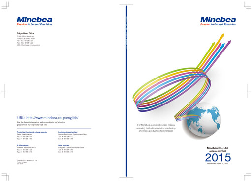 Thumbnail MinebeaMitsumi
 Annual Report 2015