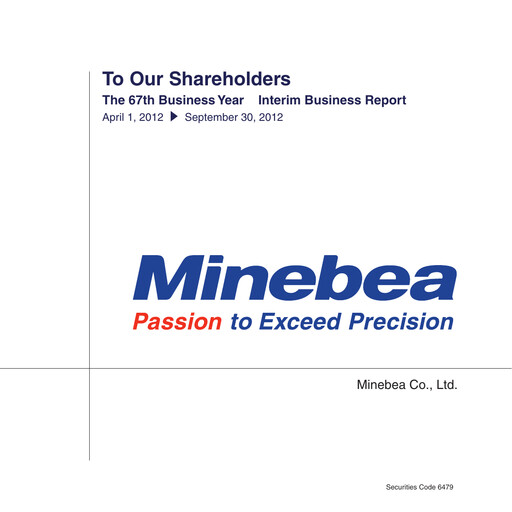 Thumbnail MinebeaMitsumi
 Half-year Report 2012-h1