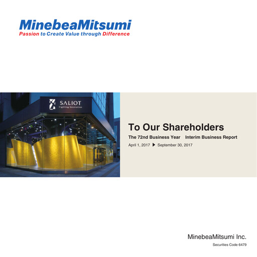 Thumbnail MinebeaMitsumi
 Half-year Report 2017-h1