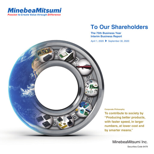 Thumbnail MinebeaMitsumi
 Half-year Report 2020-h1