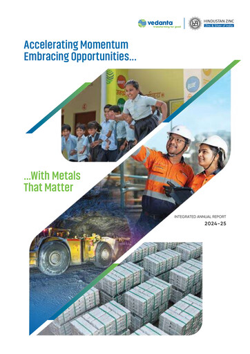 Miniature Hindustan Zinc
 Rapport annuel 2024-2025