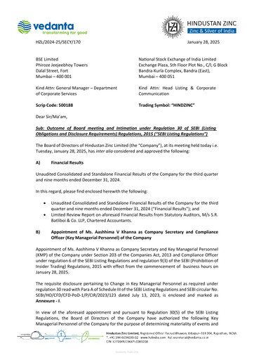 Thumbnail Hindustan Zinc
 Quarterly Report 2024-q3