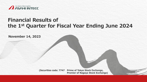 Thumbnail Asahi Intecc Quarterly Report 2024-q1