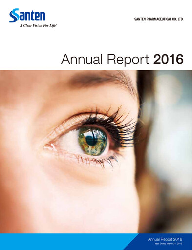 Thumbnail Santen Pharmaceutical
 Annual Report fy2016