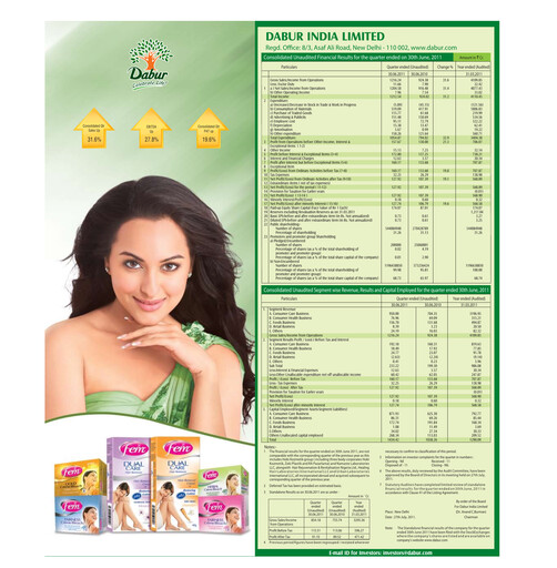 Thumbnail Dabur Quarterly Report 2011-q1